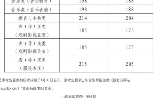 山东美术专科录取分数线2024最新