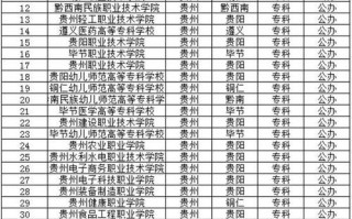 贵州省最好的大专学校公办的学校